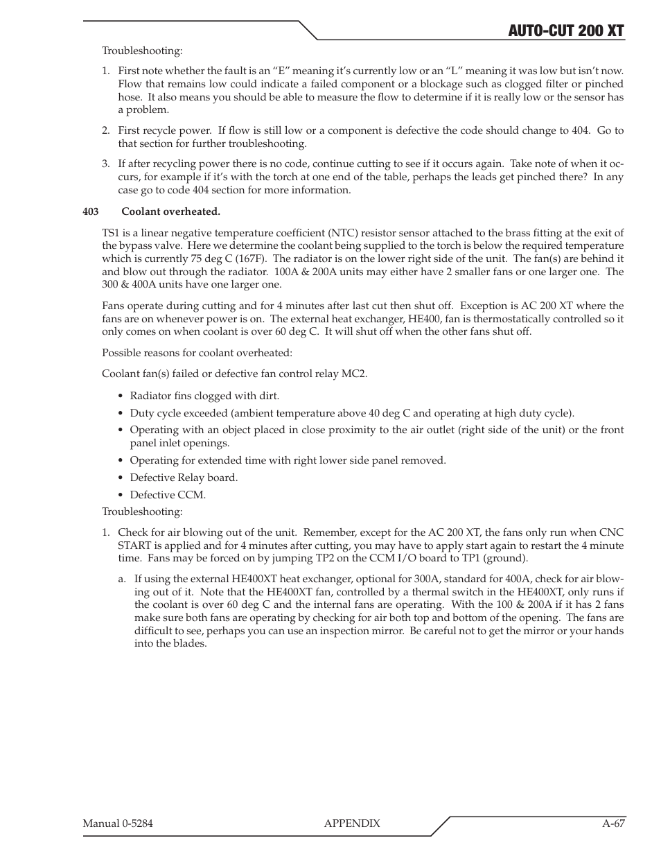 Auto-cut 200 xt | Tweco 200 XT Auto-Cut 400V User Manual | Page 149 / 160