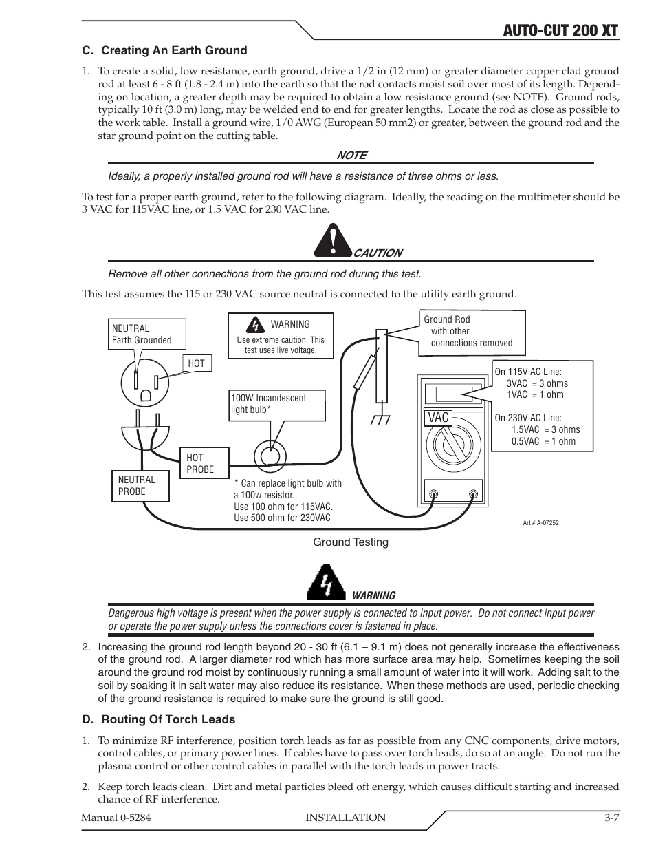 Auto-cut 200 xt | Tweco 200 XT Auto-Cut 400V User Manual | Page 31 / 160