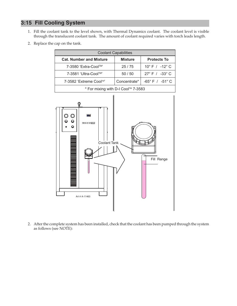 15 fill cooling system, Fill cooling system -21 | Tweco 200 XT Auto-Cut 400V User Manual | Page 45 / 160