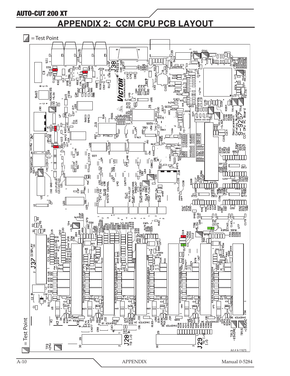 Appendix 2: ccm cpu pcb layout, Auto-cut 200 xt | Tweco 200 XT Auto-Cut 400V User Manual | Page 92 / 160