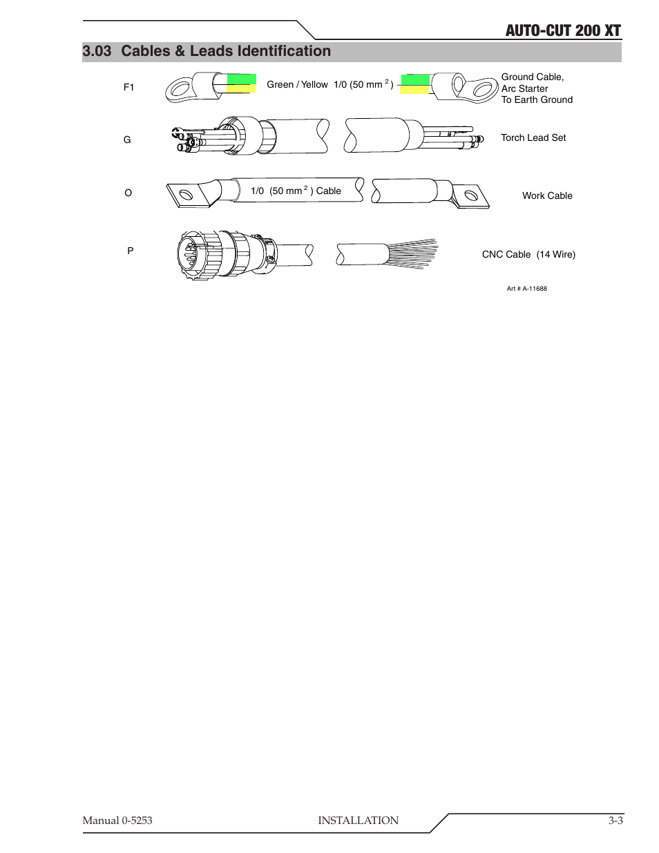 03 cables & leads identification, Cables & leads identification -3, Auto-cut 200 xt | Tweco 200 XT Auto-Cut 380V User Manual | Page 27 / 166