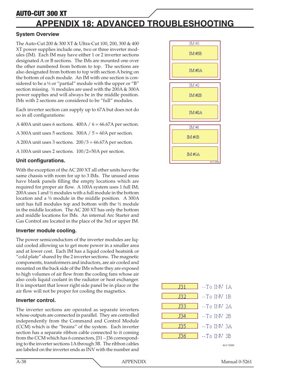 Appendix 18: advanced troubleshooting, Auto-cut 300 xt | Tweco 300 XT Auto-Cut 380V User Manual | Page 120 / 160