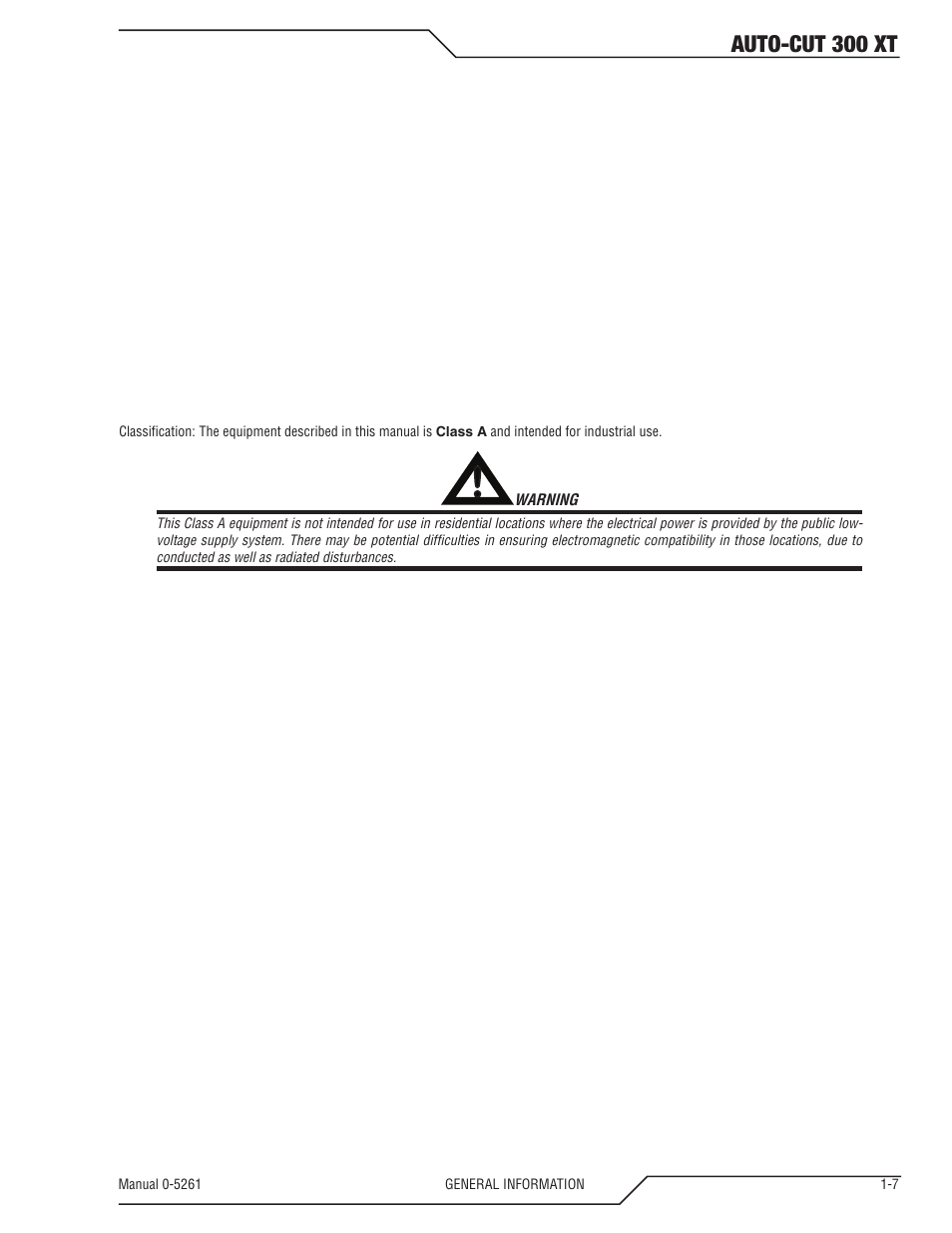 08 statement of warranty, Statement of warranty -7, Auto-cut 300 xt | Tweco 300 XT Auto-Cut 380V User Manual | Page 15 / 160