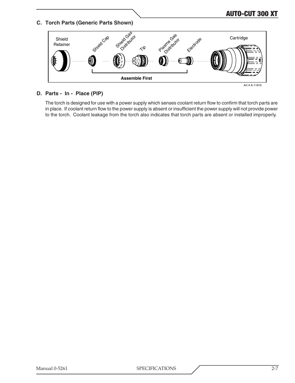 Auto-cut 300 xt | Tweco 300 XT Auto-Cut 380V User Manual | Page 23 / 160
