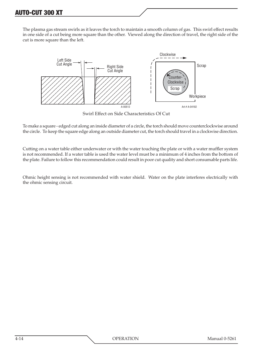 Auto-cut 300 xt | Tweco 300 XT Auto-Cut 380V User Manual | Page 62 / 160