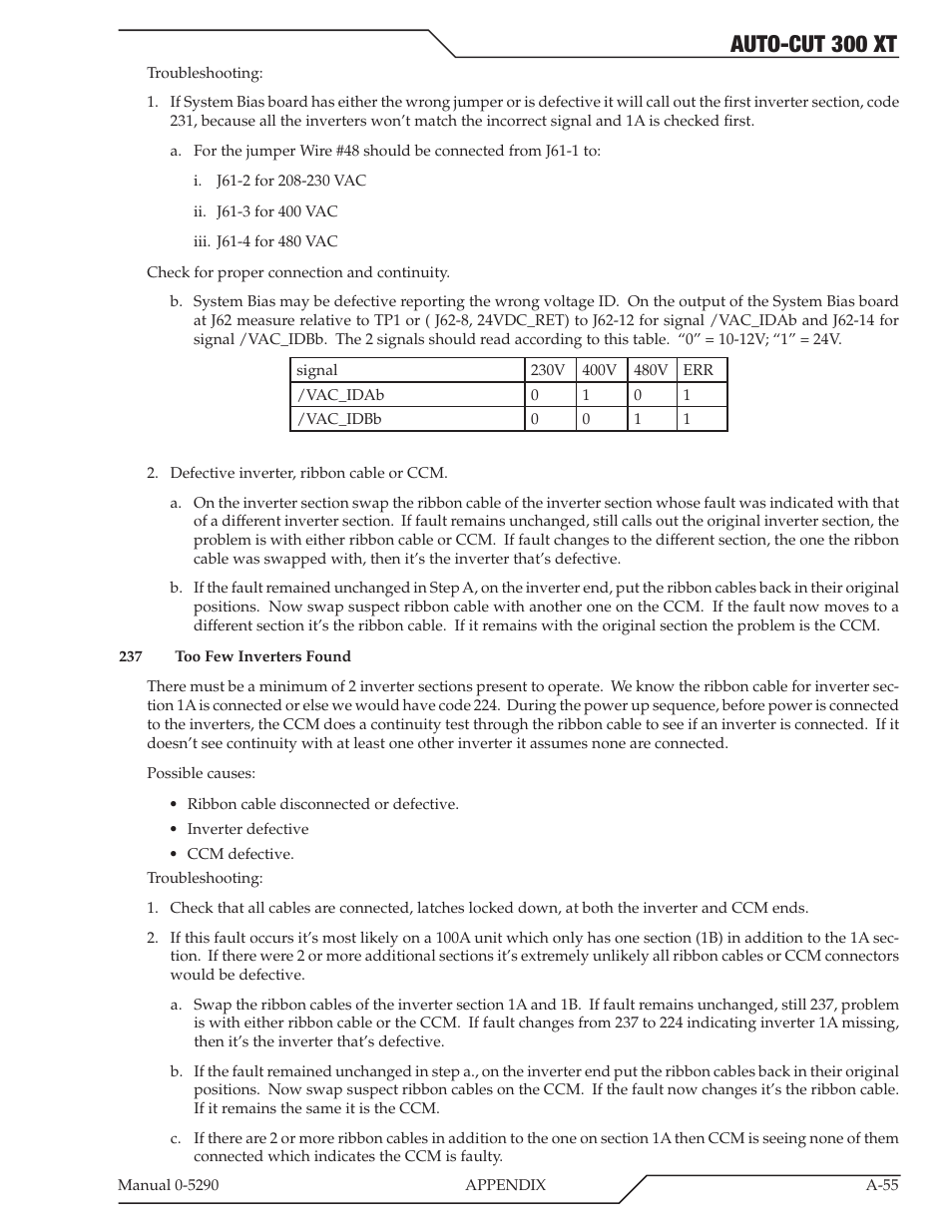 Auto-cut 300 xt | Tweco 300 XT Auto-Cut 400V User Manual | Page 137 / 158