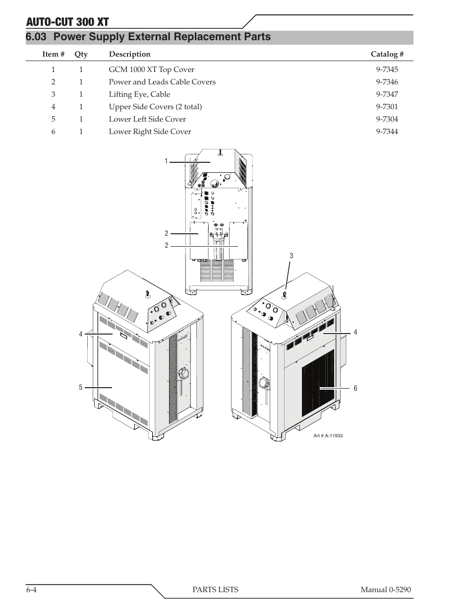 03 power supply external replacement parts, Power supply external replacement parts -4, Auto-cut 300 xt | Tweco 300 XT Auto-Cut 400V User Manual | Page 70 / 158