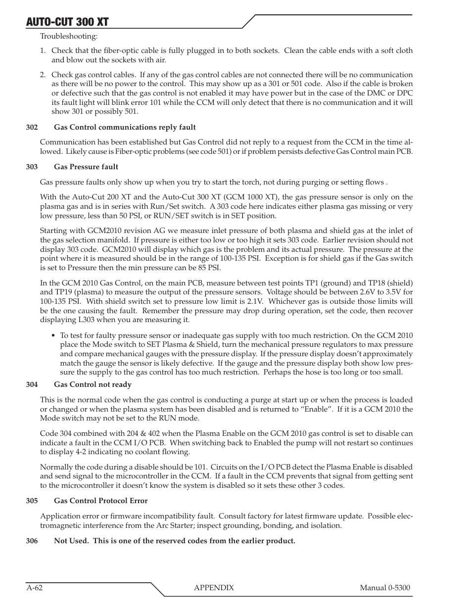 Auto-cut 300 xt | Tweco 300 XT Auto-Cut 480V User Manual | Page 144 / 158