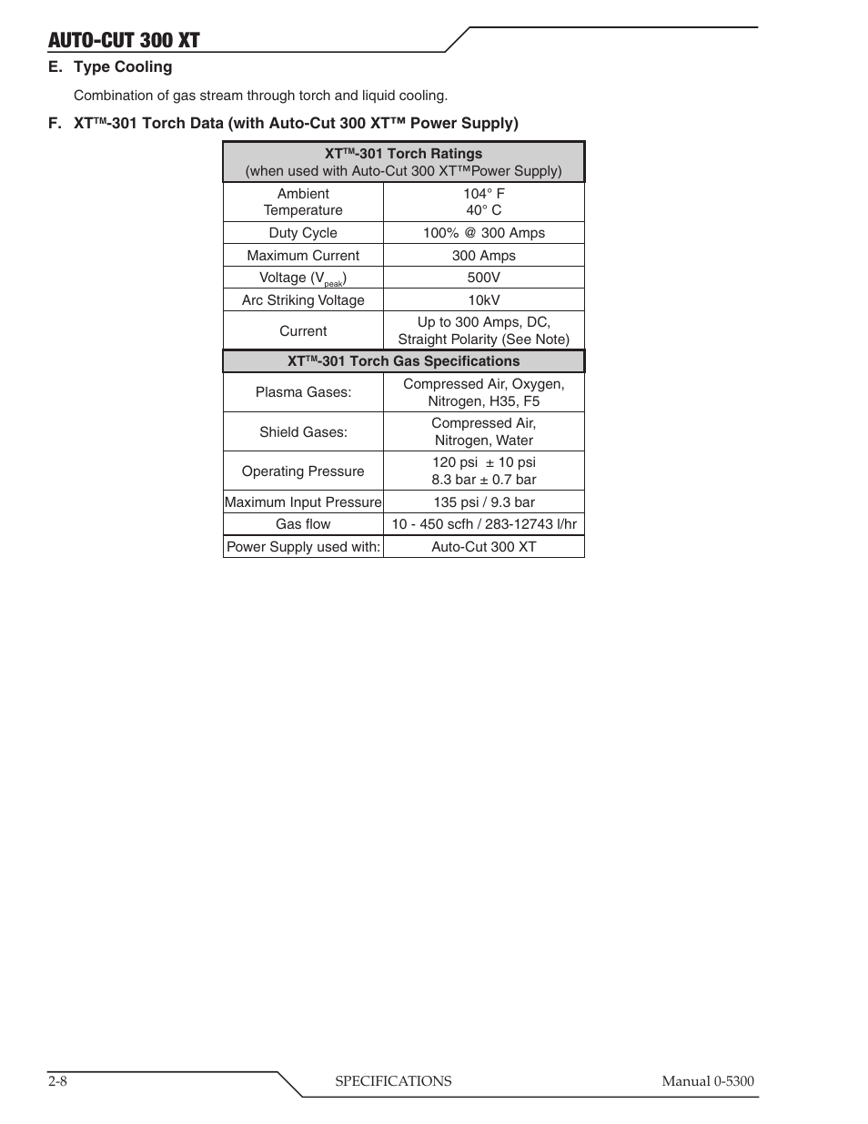 Auto-cut 300 xt | Tweco 300 XT Auto-Cut 480V User Manual | Page 24 / 158