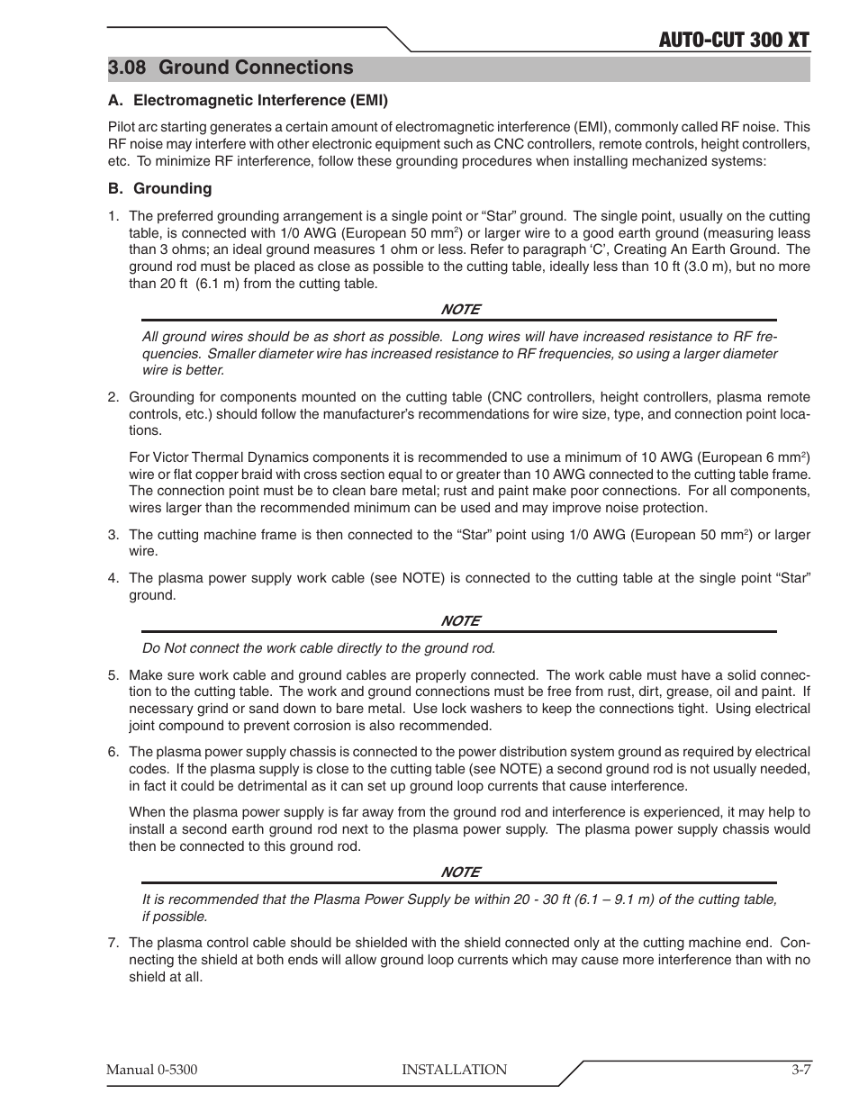 08 ground connections, Ground connections -7, Auto-cut 300 xt | Tweco 300 XT Auto-Cut 480V User Manual | Page 31 / 158