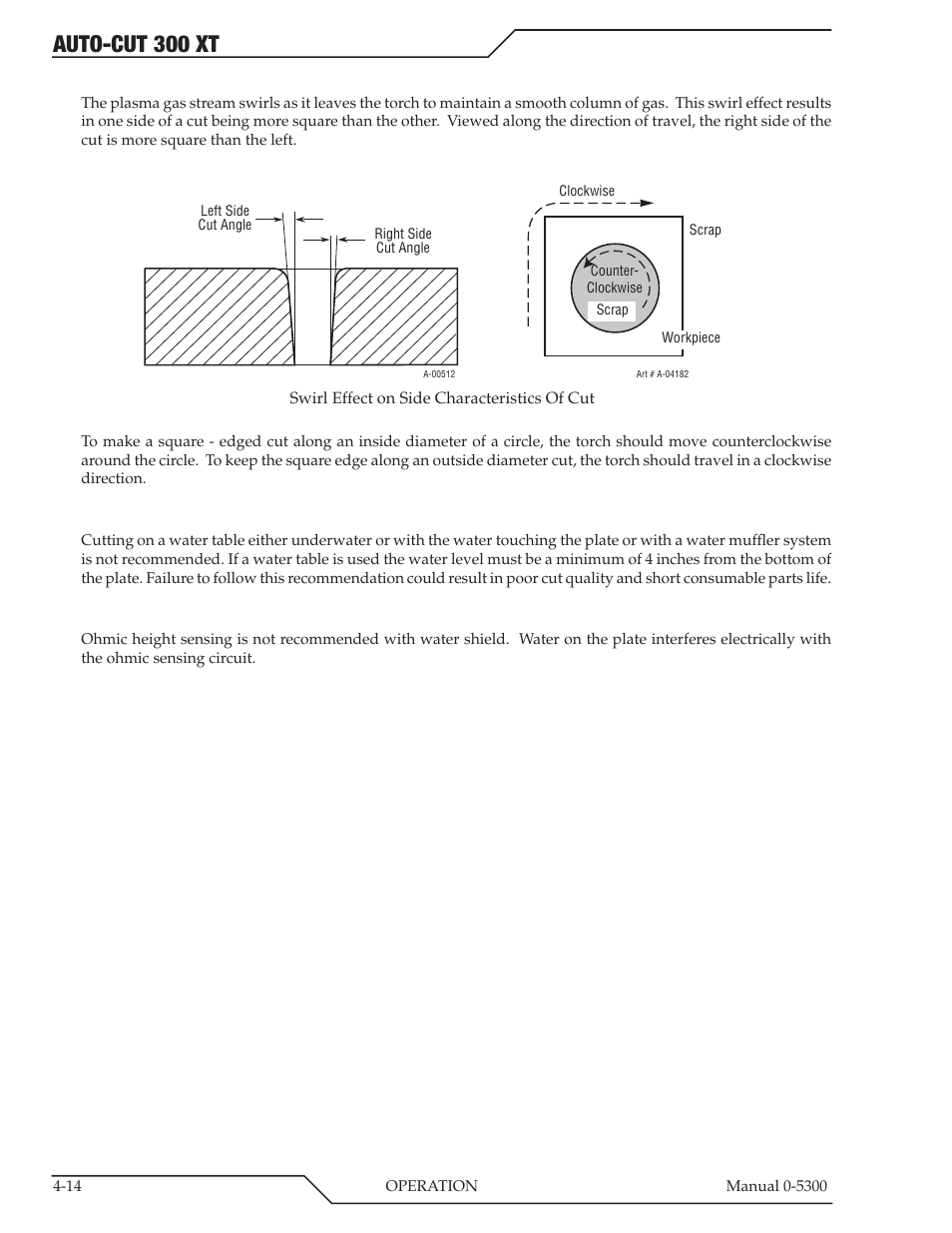 Auto-cut 300 xt | Tweco 300 XT Auto-Cut 480V User Manual | Page 62 / 158