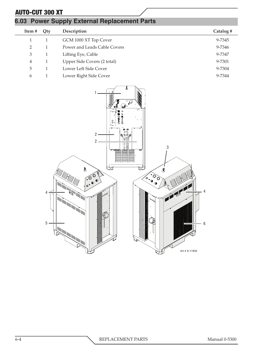 03 power supply external replacement parts, Power supply external replacement parts -4, Auto-cut 300 xt | Tweco 300 XT Auto-Cut 480V User Manual | Page 70 / 158