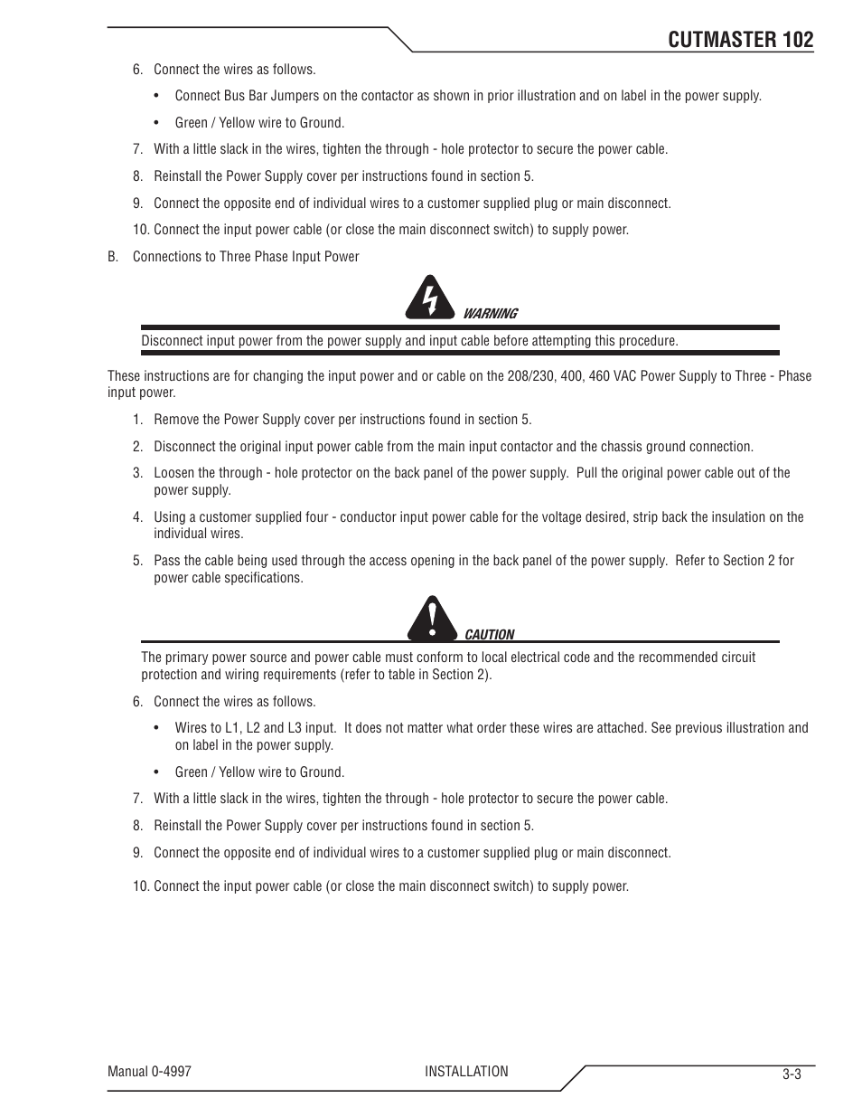 Cutmaster 102 | Tweco 102 Cutmaster User Manual | Page 25 / 84