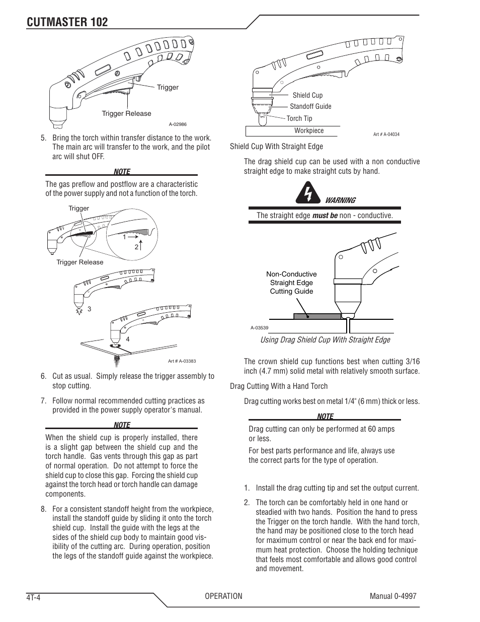 Cutmaster 102 | Tweco 102 Cutmaster User Manual | Page 38 / 84