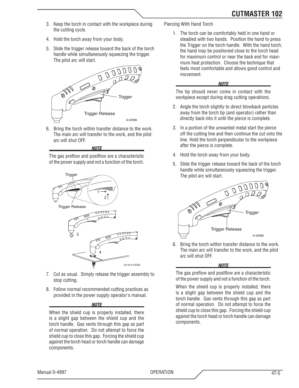 Cutmaster 102 | Tweco 102 Cutmaster User Manual | Page 39 / 84