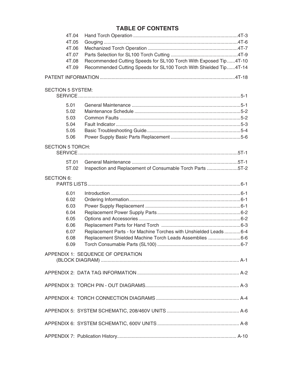 Tweco 102 Cutmaster User Manual | Page 6 / 84