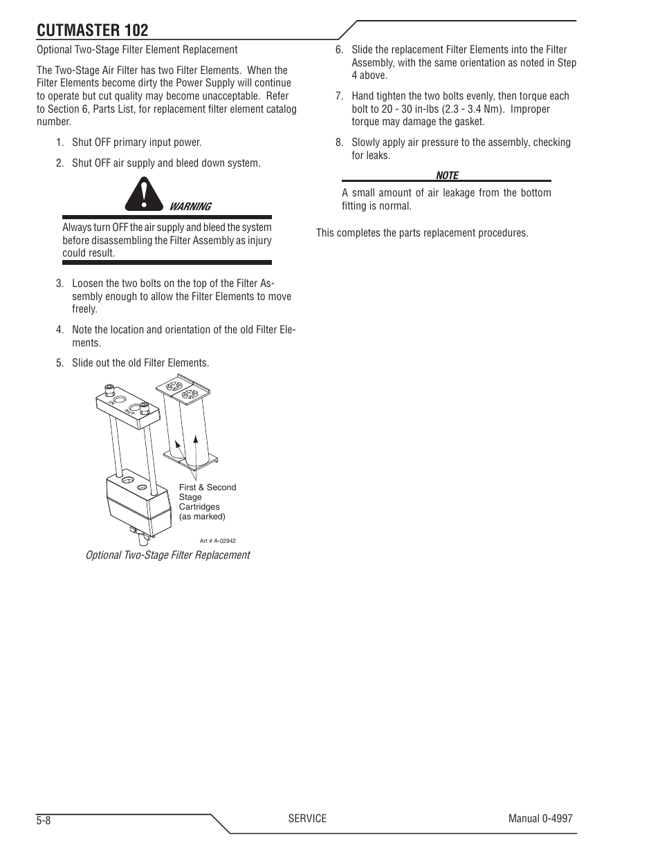 Cutmaster 102 | Tweco 102 Cutmaster User Manual | Page 62 / 84