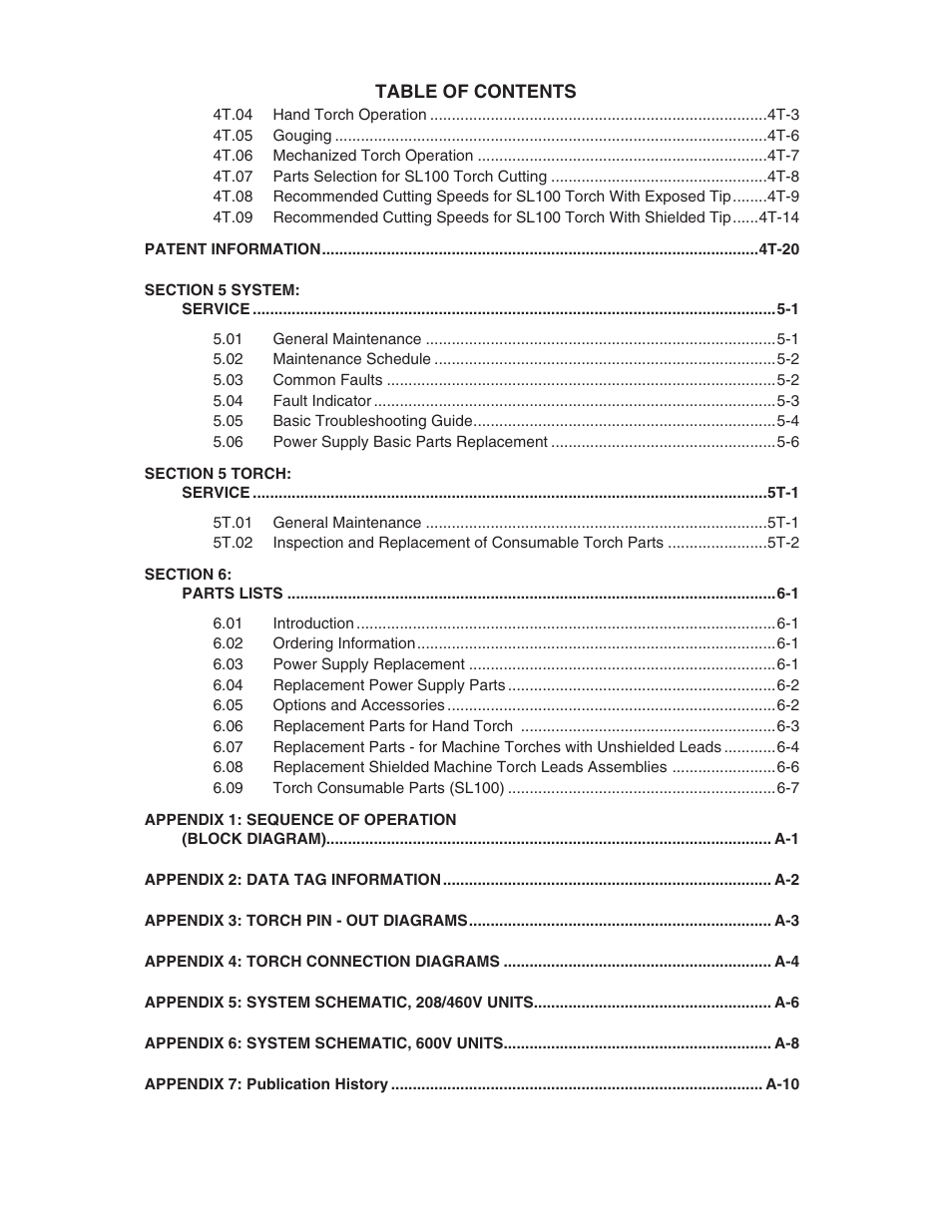 Tweco 152 CutMaster User Manual | Page 6 / 84