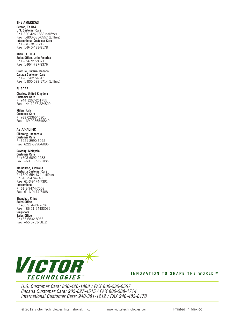 Tweco 152 CutMaster User Manual | Page 84 / 84