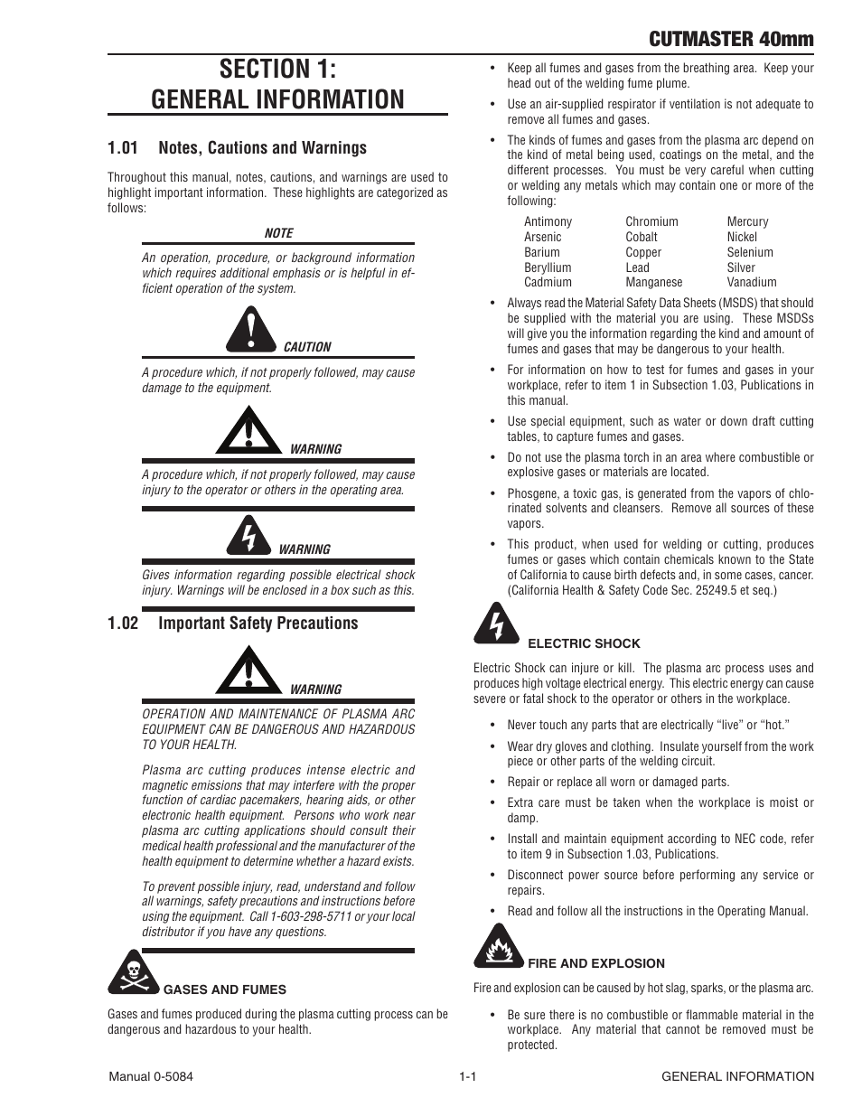 Cutmaster 40mm | Tweco 40mm Cutmaster User Manual | Page 7 / 82