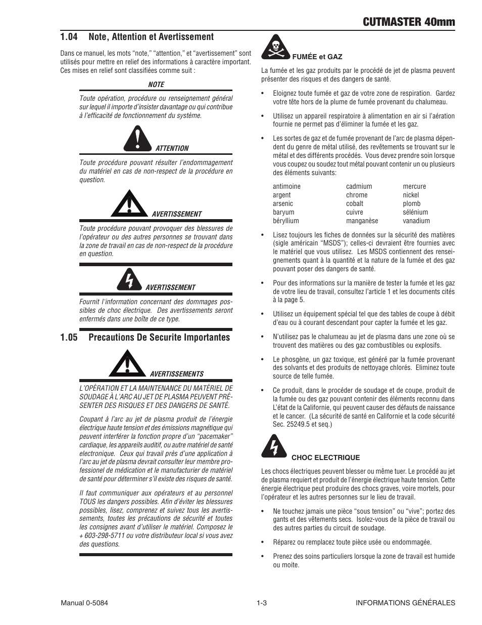 Cutmaster 40mm | Tweco 40mm Cutmaster User Manual | Page 9 / 82