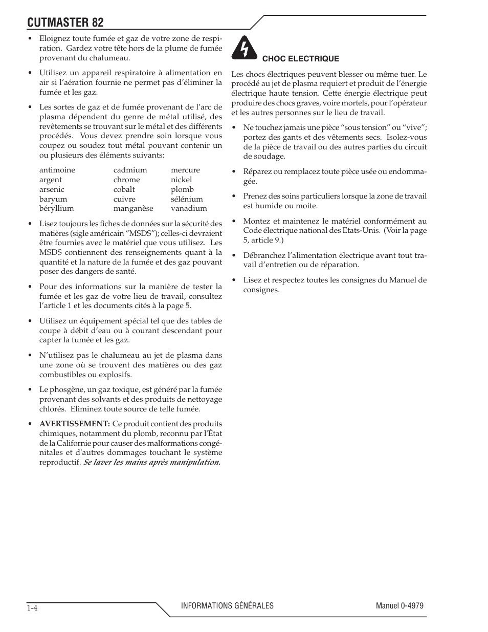 Cutmaster 82 | Tweco 82 CutMaster User Manual | Page 10 / 80