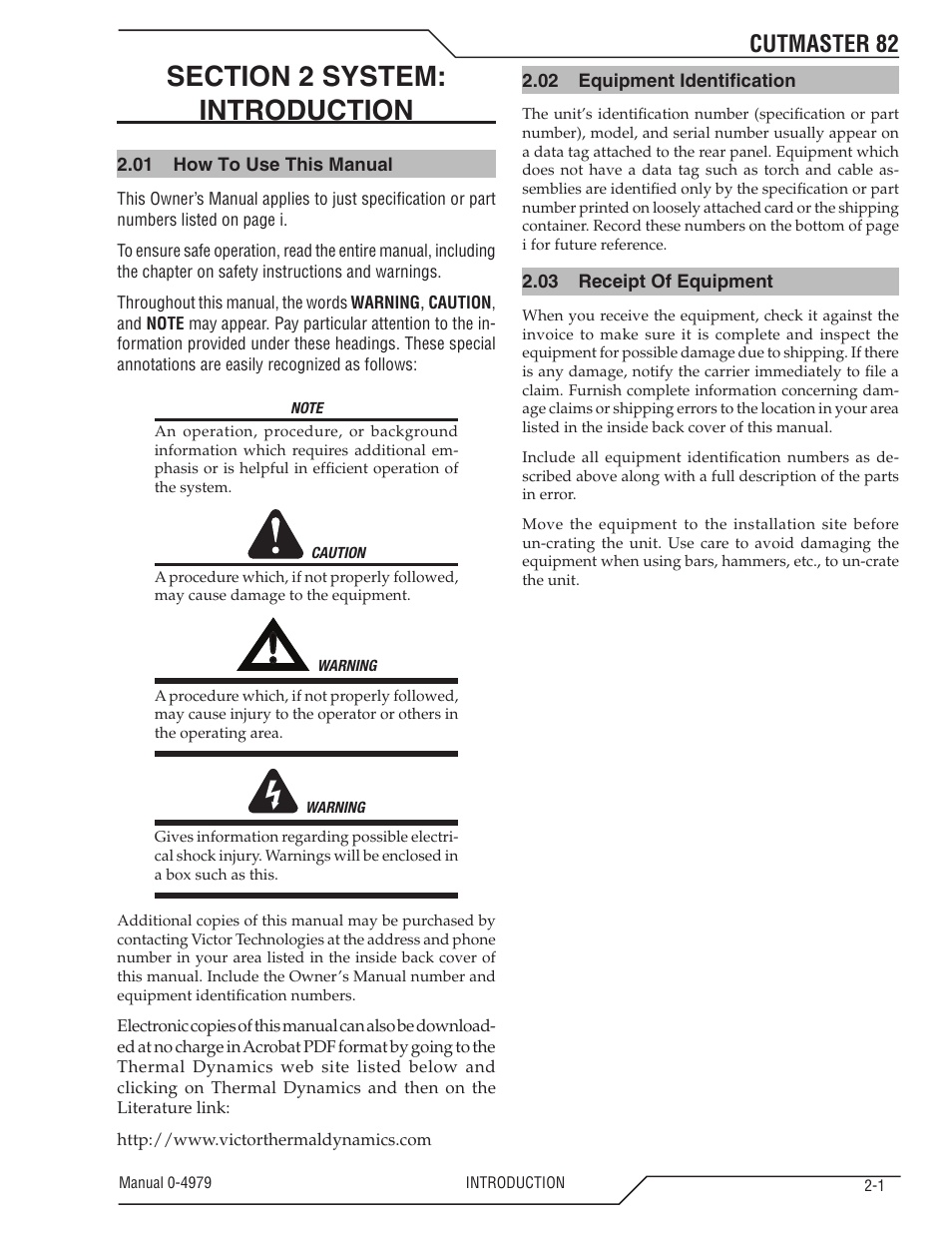 Cutmaster 82 | Tweco 82 CutMaster User Manual | Page 15 / 80