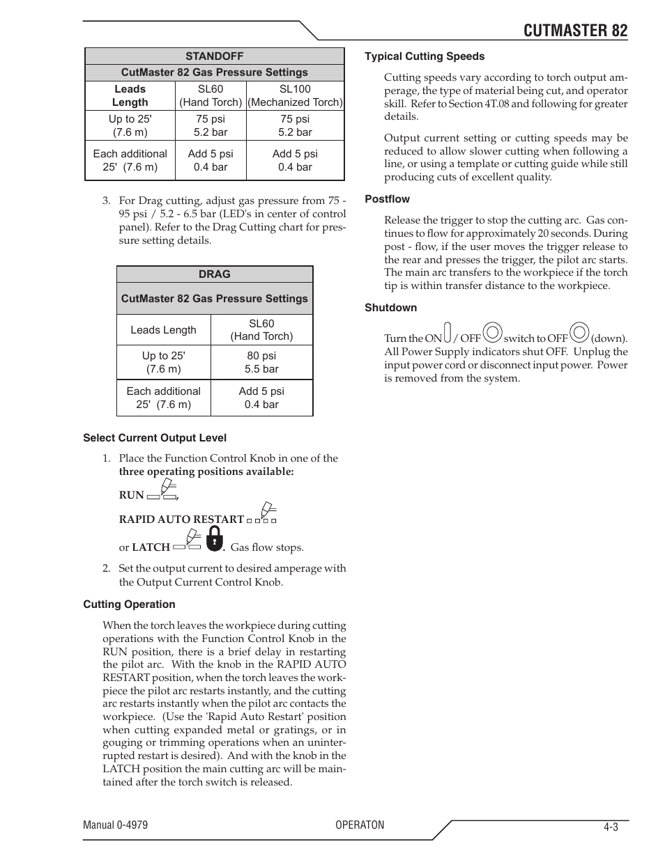 Cutmaster 82 | Tweco 82 CutMaster User Manual | Page 31 / 80