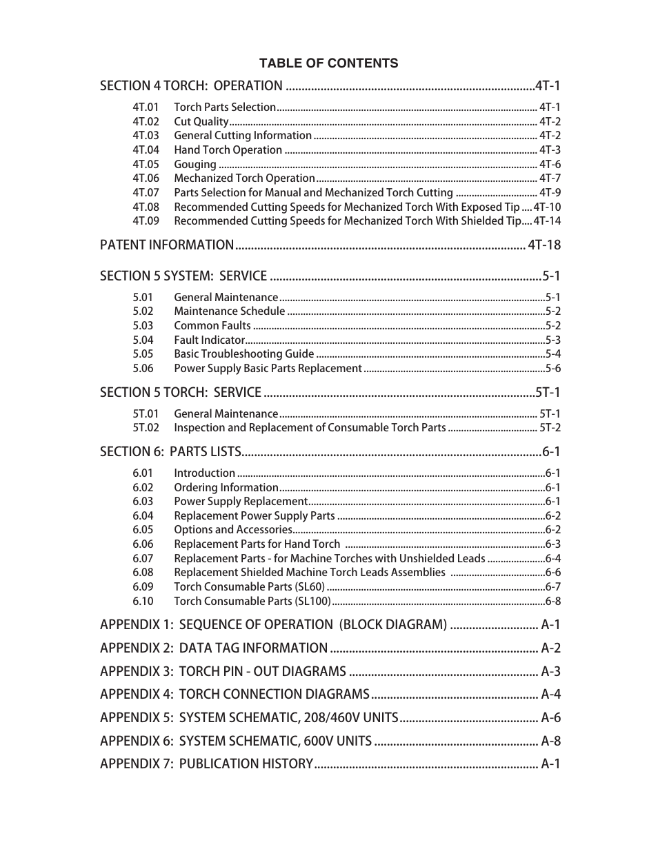 Tweco 82 CutMaster User Manual | Page 6 / 80