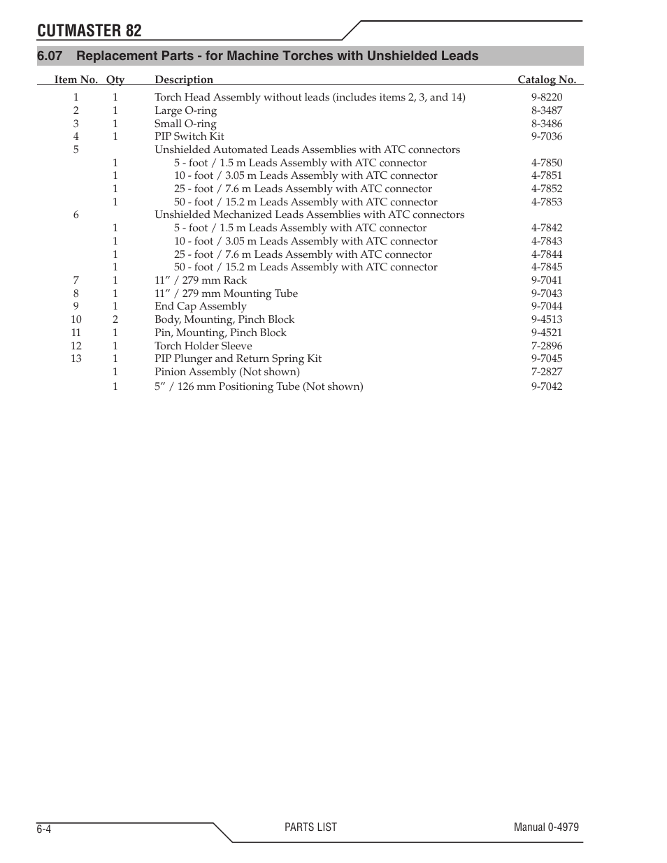 Cutmaster 82 | Tweco 82 CutMaster User Manual | Page 64 / 80