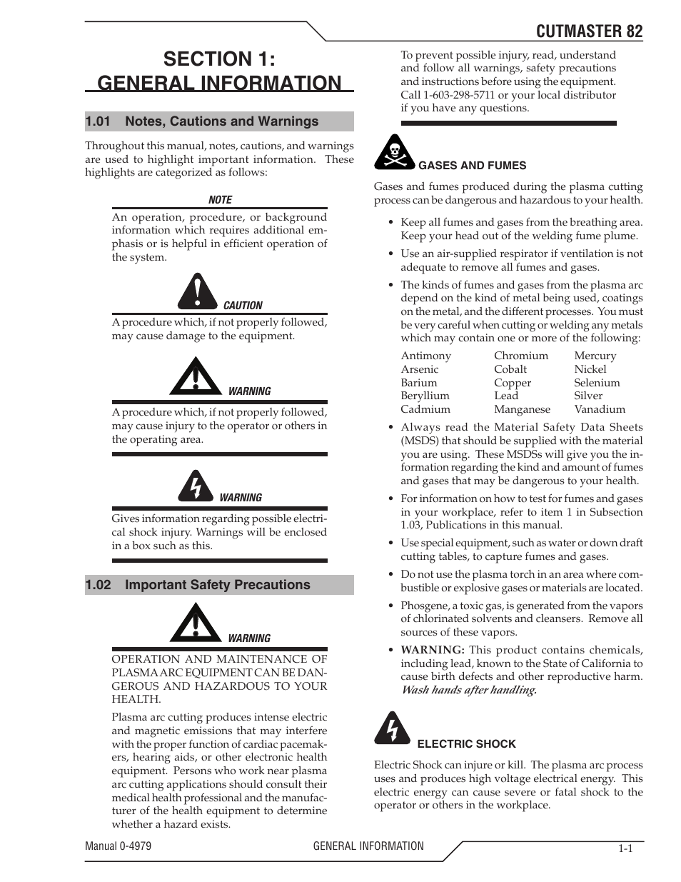 Cutmaster 82 | Tweco 82 CutMaster User Manual | Page 7 / 80