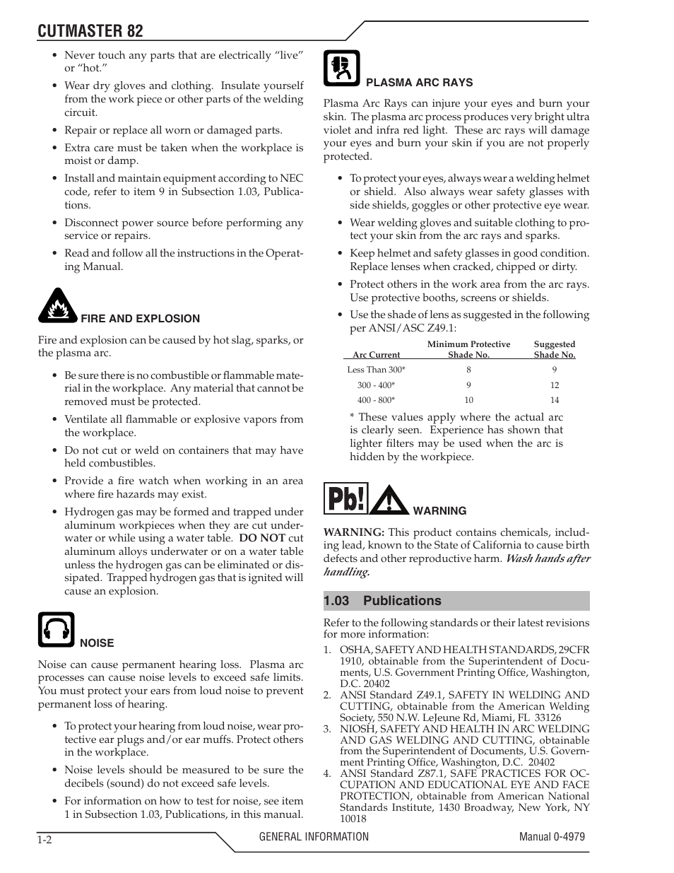 Cutmaster 82 | Tweco 82 CutMaster User Manual | Page 8 / 80