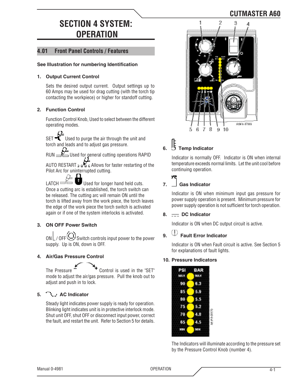 Cutmaster a60 | Tweco A60 Cutmaster User Manual | Page 33 / 118