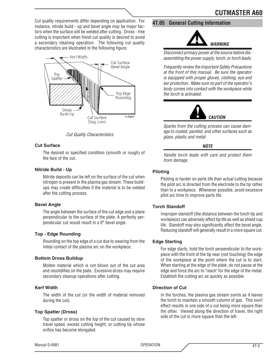 Cutmaster a60 | Tweco A60 Cutmaster User Manual | Page 39 / 118