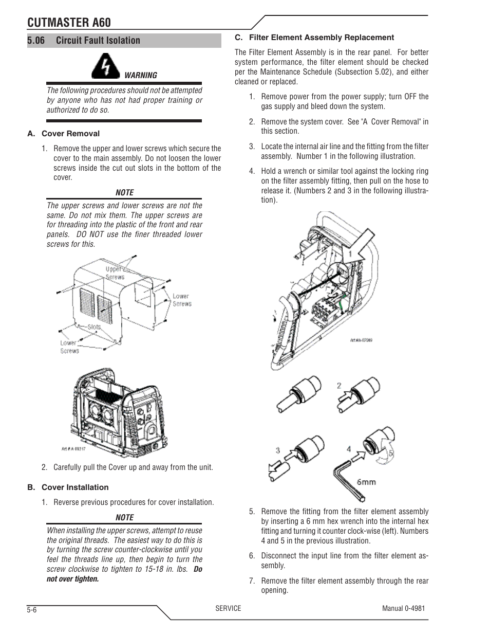 Cutmaster a60 | Tweco A60 Cutmaster User Manual | Page 92 / 118