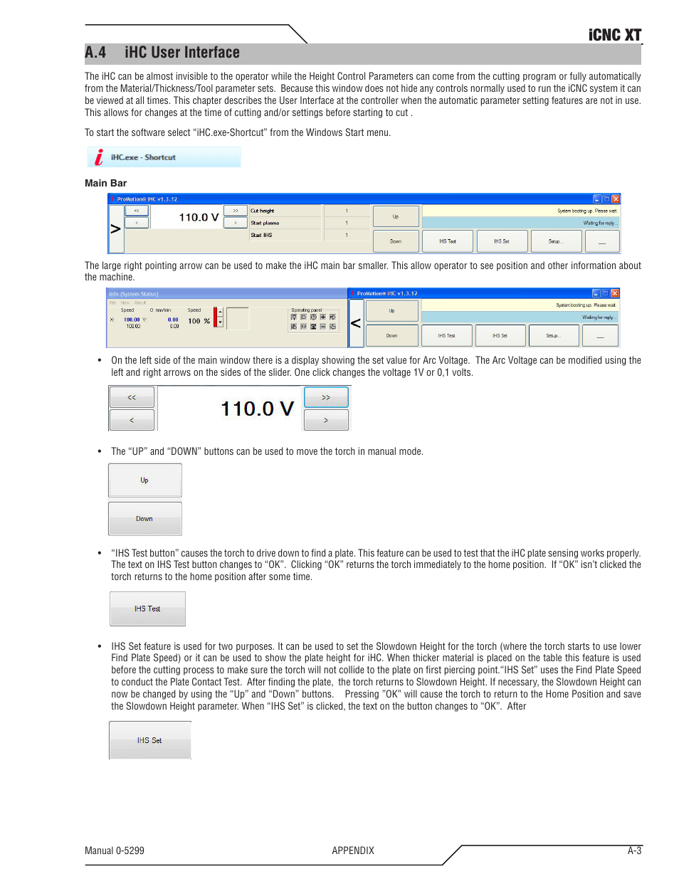 A.4 ihc user interface, Icnc xt | Tweco iCNC XT User Manual | Page 101 / 110