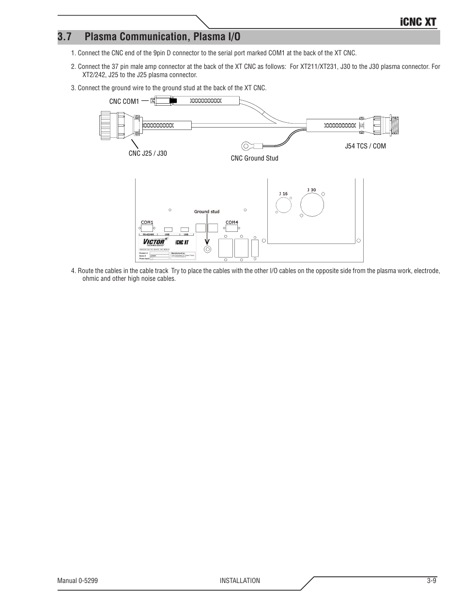 7 plasma communication, plasma i/o, Plasma communication, plasma i/o -9, Icnc xt | Tweco iCNC XT User Manual | Page 29 / 110