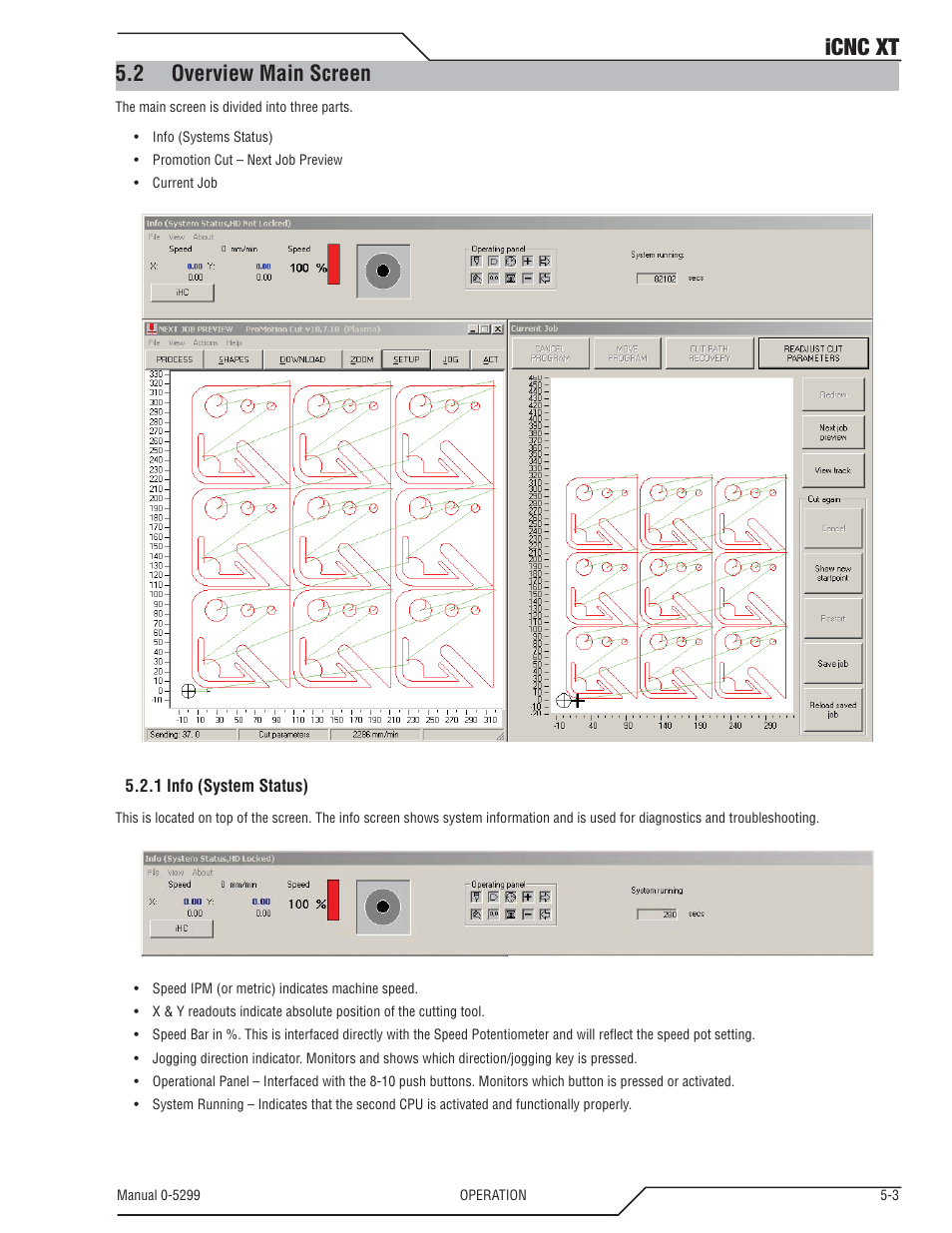2 overview main screen, Overview main screen -3, Icnc xt | Tweco iCNC XT User Manual | Page 61 / 110