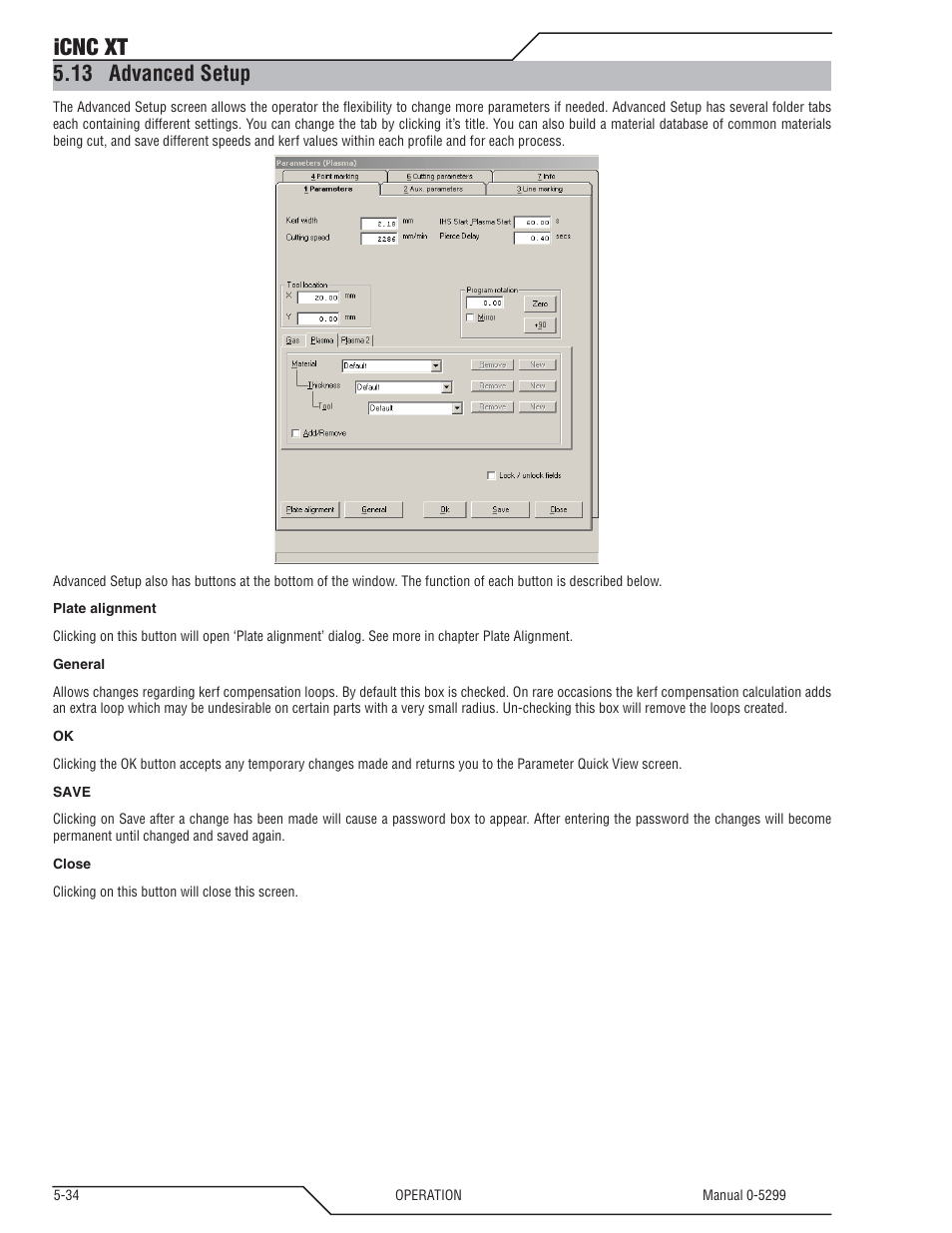 13 advanced setup, Advanced setup -34, Icnc xt | Tweco iCNC XT User Manual | Page 92 / 110