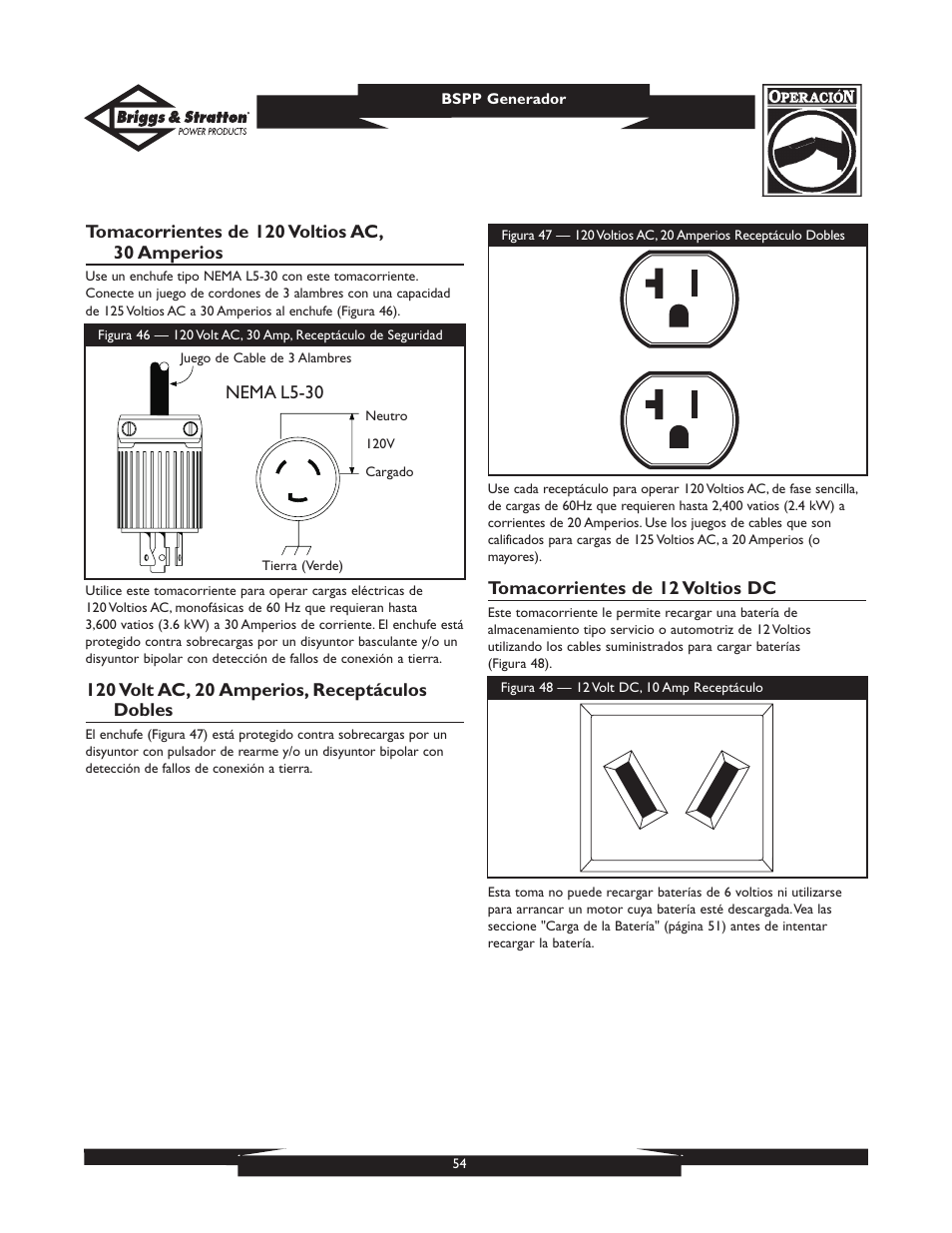 Briggs & Stratton PRO8000 User Manual | Page 54 / 60