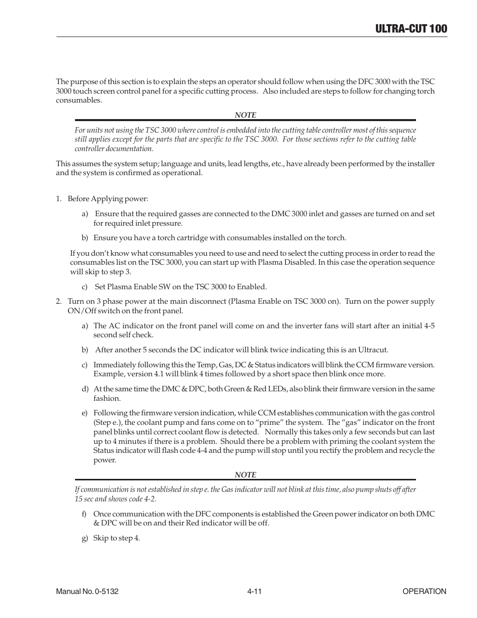 09 sequence of operation, 09 sequence of operation -11, Ultra-cut 100 | Tweco 100 Ultra-Cut(March 2013) User Manual | Page 81 / 166