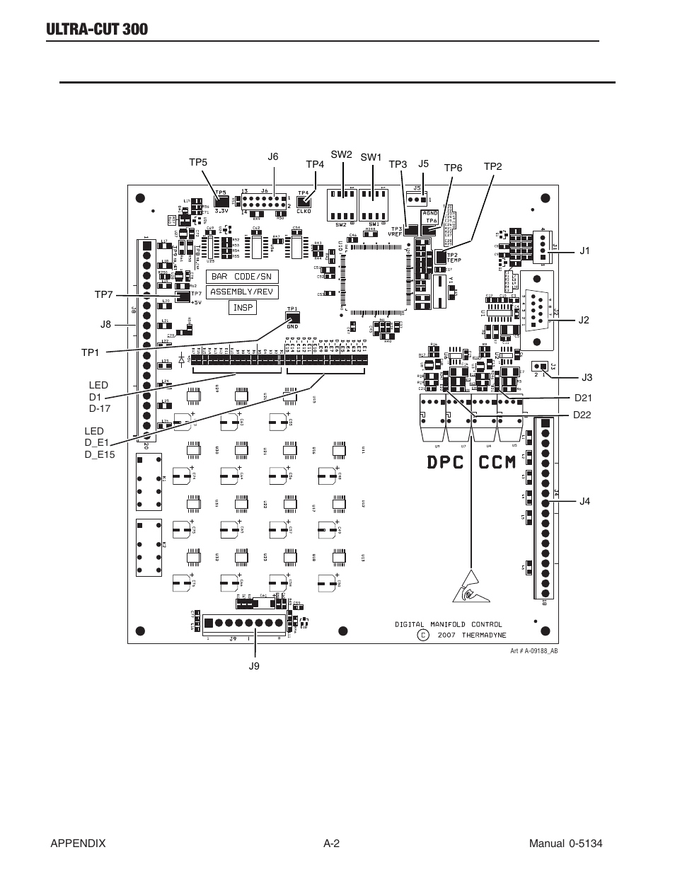 Appendix 2: dmc-3000 pcb layout, Ultra-cut 300 | Tweco 300 Ultra-Cut(March 2013) User Manual | Page 134 / 166