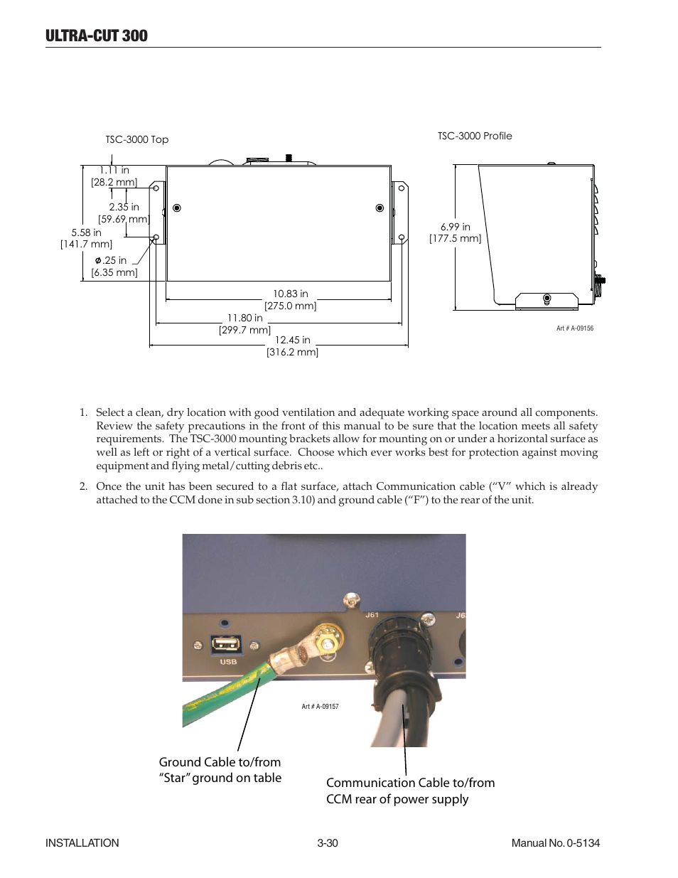 17 install tsc-3000 touch screen control, 17 install tsc-3000 touch screen control -30, Ultra-cut 300 | Tweco 300 Ultra-Cut(March 2013) User Manual | Page 54 / 166