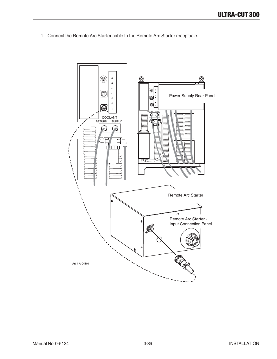 Ultra-cut 300, Connect control cable | Tweco 300 Ultra-Cut(March 2013) User Manual | Page 63 / 166