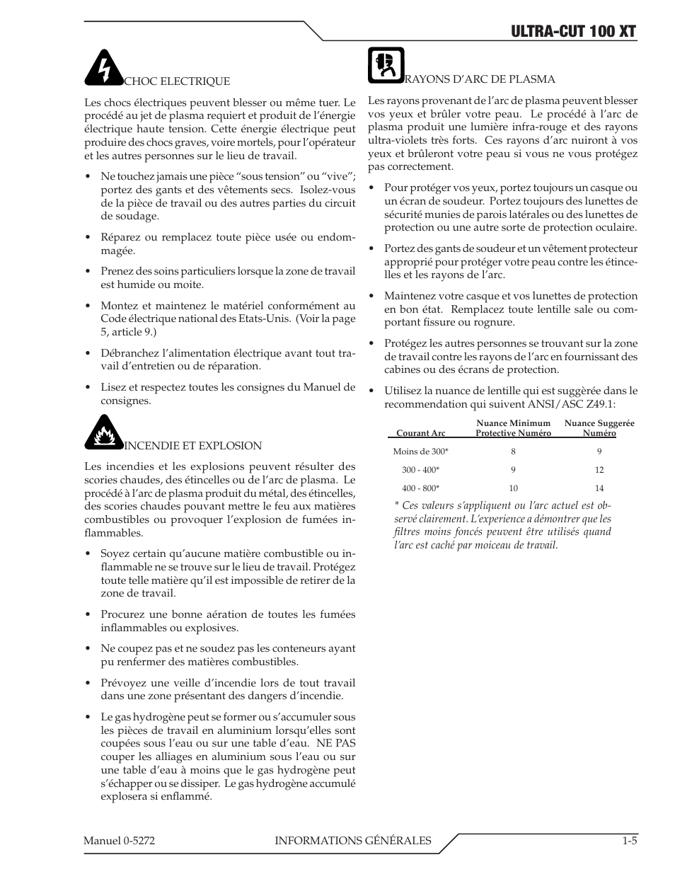 Ultra-cut 100 xt | Tweco 100 XT Ultra-Cut Plasma Cutting System User Manual | Page 11 / 188