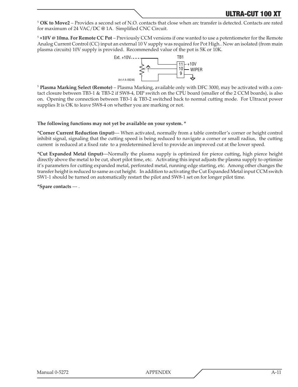 Ultra-cut 100 xt | Tweco 100 XT Ultra-Cut Plasma Cutting System User Manual | Page 117 / 188