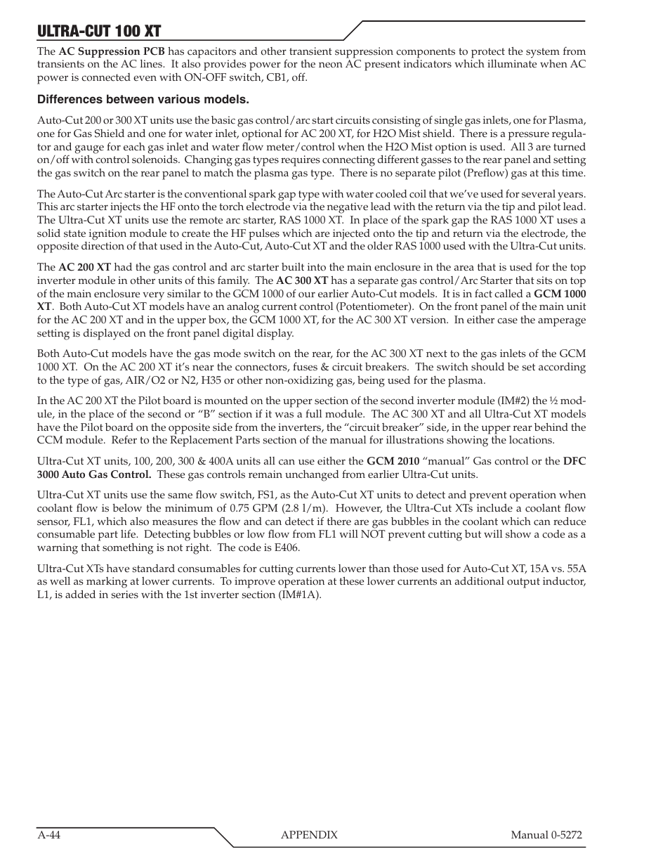 Ultra-cut 100 xt | Tweco 100 XT Ultra-Cut Plasma Cutting System User Manual | Page 150 / 188