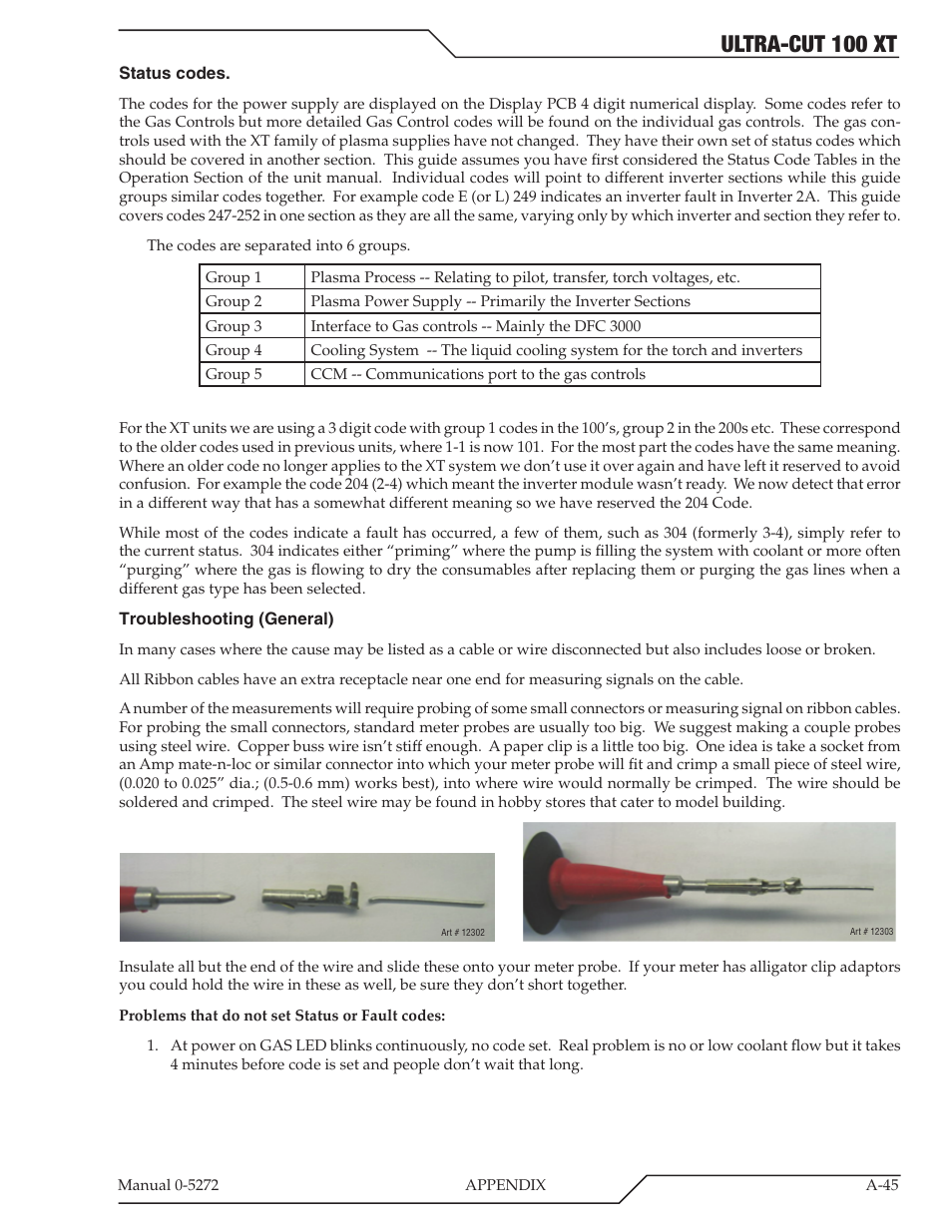 Ultra-cut 100 xt | Tweco 100 XT Ultra-Cut Plasma Cutting System User Manual | Page 151 / 188