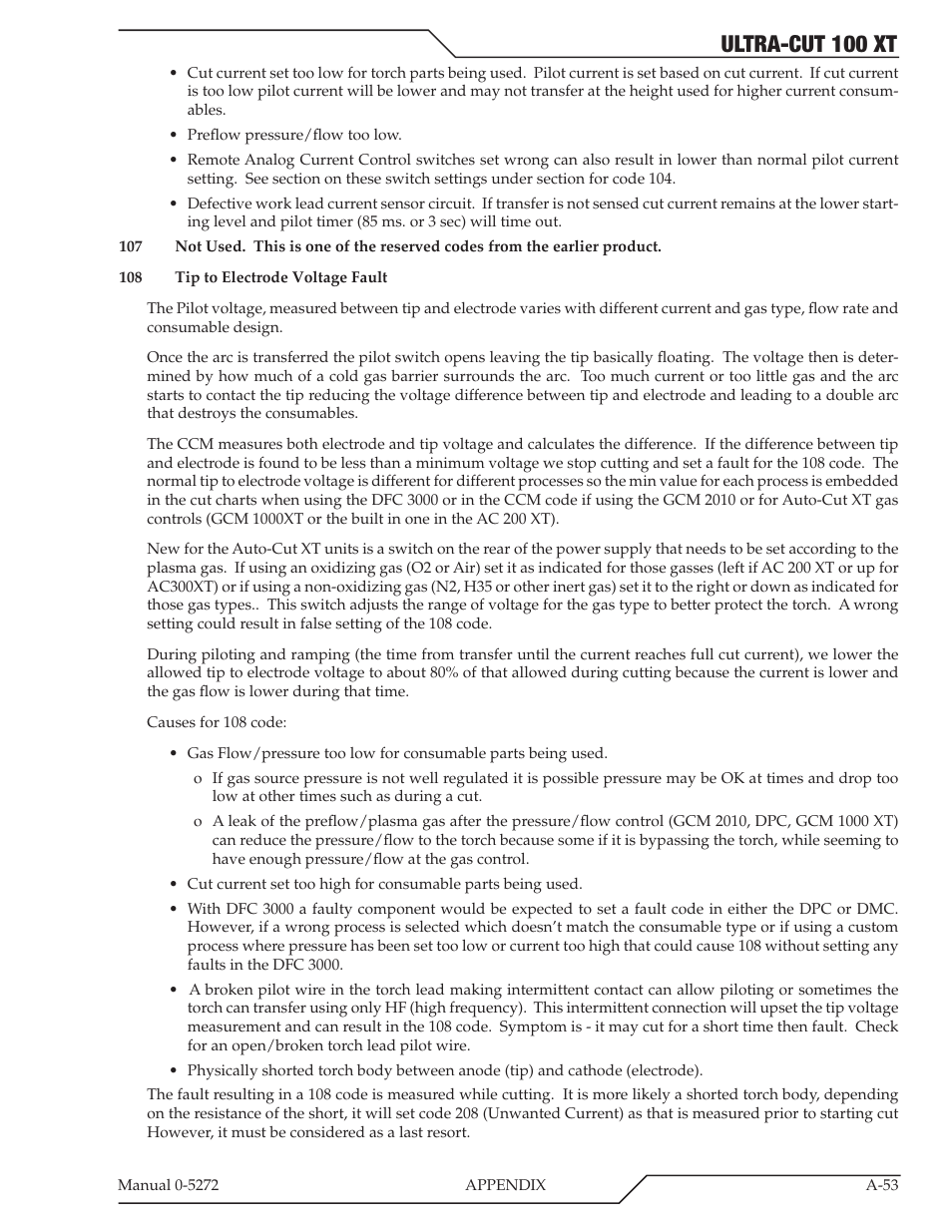 Ultra-cut 100 xt | Tweco 100 XT Ultra-Cut Plasma Cutting System User Manual | Page 159 / 188