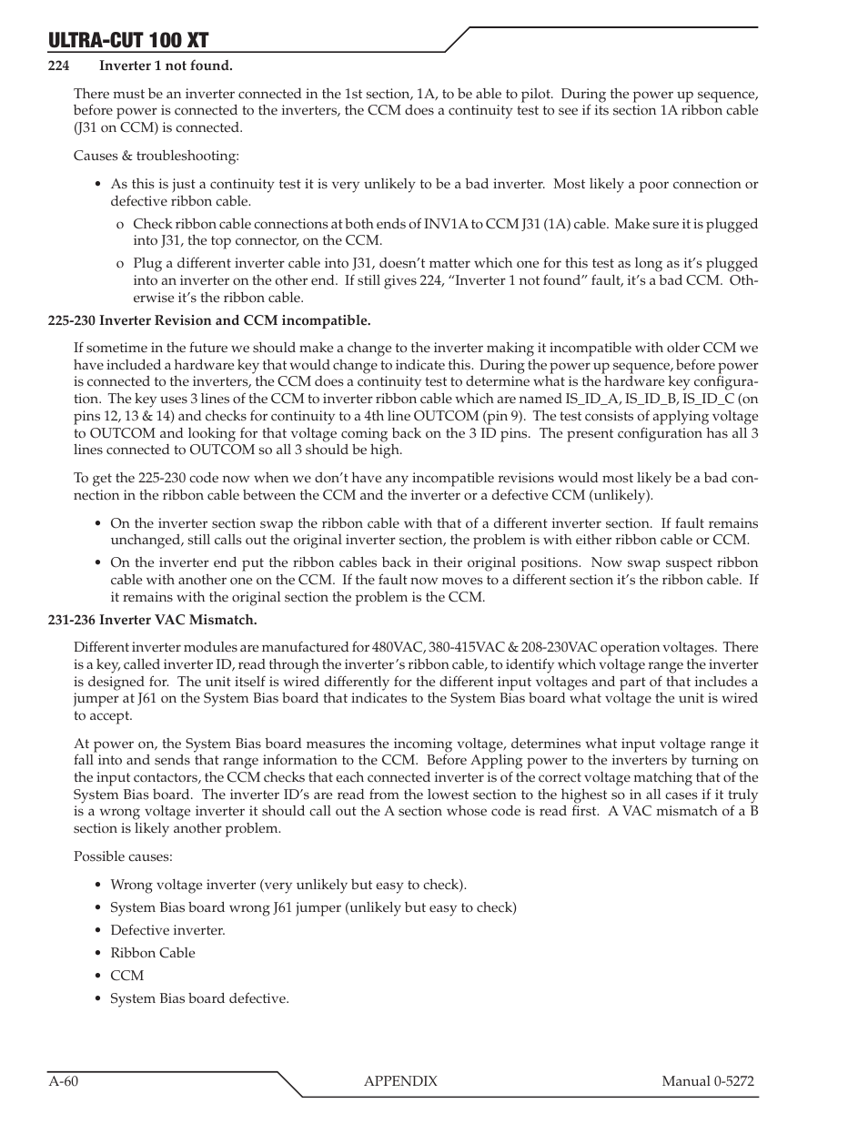 Ultra-cut 100 xt | Tweco 100 XT Ultra-Cut Plasma Cutting System User Manual | Page 166 / 188